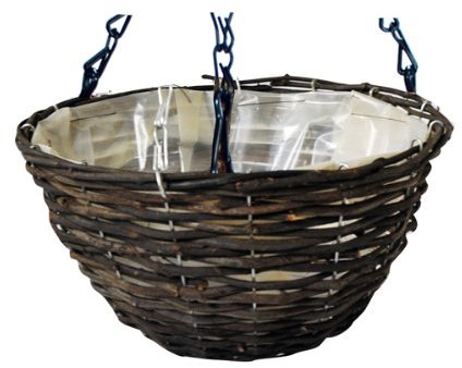 Kingfisher 40,6 cm Dark Rattan Hängekorb