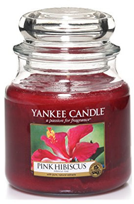 Yankee Candle Medium Jar Candle, Pink Hibiscus