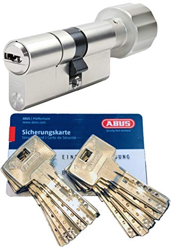 ABUS Bravus.3000 MX Knaufzylinder mit Sicherungskarte und 10 Schlüssel, Länge (a/b) 50/K40mm (c=90mm) K=Knaufseite, modulare Bauweise MX erhöhter Bohr/Zieh- u. Abreißschutz
