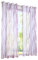 1er-Pack Gardinen mit Wellen Druck Design Vorhang Transparent Voile Vorhänge (BxH 140x225cm, violett mit Ösen)