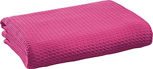 Erwin Müller Sommerdecke, Baumwolldecke pink Größe 100x150 cm - luftig-leicht, weiche Qualität, sehr angenehm - 100% Baumwolle