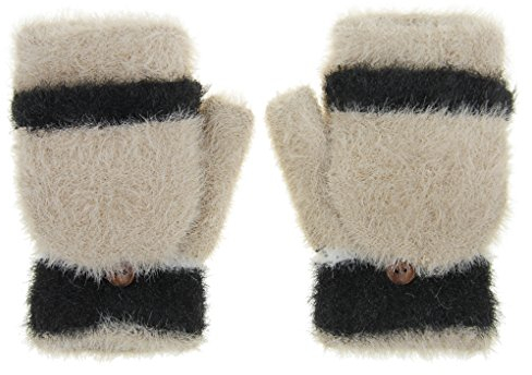 Afinder Halbhandschuhe Fausthandschuhe Damen Herren Jungen Handschuhe mit Klappe Fäustlinge Handschuhe Fingerlos Halb Handschuhe dicken warmen Plüsch Winterhandschuhe