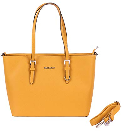 Flora& Co Handtasche 9126 Damen Arbeit Shopper Tasche Handtasche Damenhandtasche Henkeltasche (Gelb)