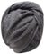 UNIQUE ZONE 100% COTTON Hair Turban Towel, Dry Hair Towel Cap with Loop and Button Fastener, Absorbent Dry Hair Quickly for Women (GREY)