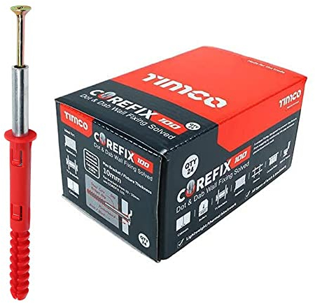 TIMCO Corefix 100 Dot & Dab Wall Fixing - 5.0 x 100m - Box of 24m