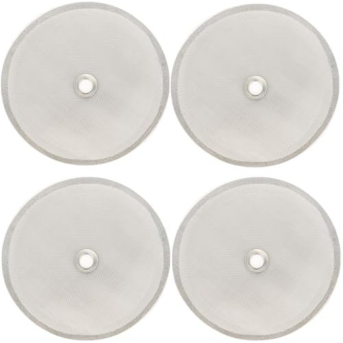 4 pack French Press filter-Universal French press replacement filter screen includes metal center ring stainless steel 8 cups/34oz/1000ml coffee press filter