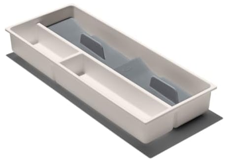 OXO Good Grips Küchenschublade, kompakter Utensilien-Organizer, 17,1 cm T x 41,5 cm B x 6 cm H, Weiß