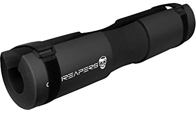 Gymreapers Langhantel-Kniebeugenpolster - Schützendes Brückenpolster für Hüftschub, Kniebeugen, Ausfallschritte - Hüftstütze, Nackenschutz für Stange (Schwarz)