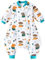 Chilsuessy Baby Ganzjahres Schlafsack Mit Abnehmbaren Ärmeln und Füßen - 1.5 Tog, 100% Baumwolle, Dschungel Tiere Muster - Für Baby Höhe 100-110cm