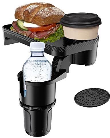Getränkehalter Auto Becherhalter mit Multifunktionstisch - 3 in 1 Dosenhalter Flaschenhalter Handyhalterung Auto Tisch Cup Holder Anti Rutsch Universal Mittelkonsole Getränkehalter Untersetzer
