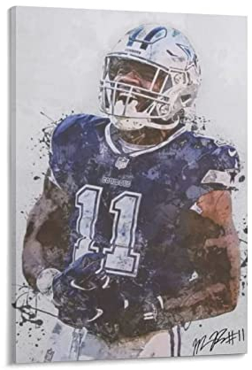 XINGSHANG Micah Parsons Rugby-Kunst, illustriert, ästhetische Leinwand, Wandkunstdrucke, Poster, Foto, Bild, Malerei, Poster, Raumdekoration, 50 x 75 cm