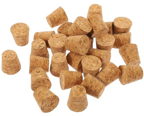 Operitacx 30pcs Bouchon en Bois Tendre, 13-14mm Bouchon De Bouteille De Vin Étanches, Bouchon De Vin, Bouchon De Liège Coniques, Bouchon De Rechange pour Bouteilles De Vin Et De Bière