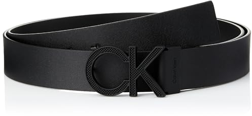 Calvin Klein Herren Gürtel Adj Ck Pique Metal 35mm Ledergürtel, Schwarz (Ck Black), 115