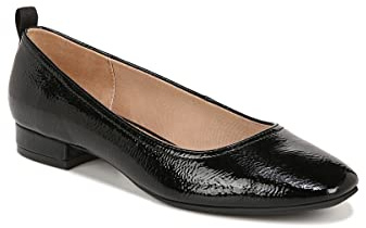 LifeStride Womens Cameo Slip On Ballet Flats Black Patent 6.5 M
