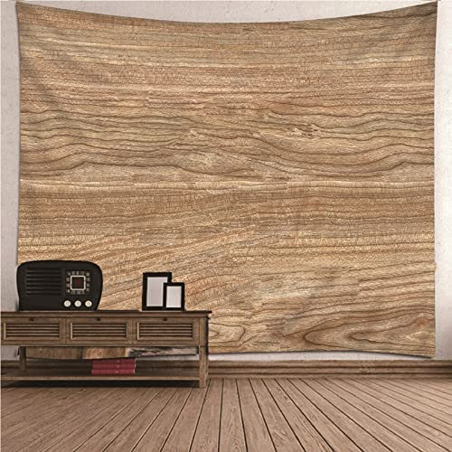 BCughia Wandteppich Schlafzimmer Groß, Wand Tuch Braun Polyester Holzmaserung Wandtuch 350x256cm (138 x 101) Wand Deko Geschenk