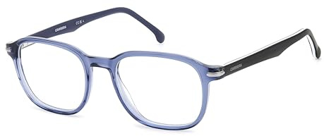 Carrera Brille mit Sehstärke für Herren optional mit Sonnenbrillentönung oder Blaulichtfilter, Rechteckig, gefertigt aus Acetat (inklusive Brillenetui)