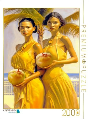 CALVENDO Puzzle Jeunes Filles à la noix de Coco | Lege-Größe cm Foto-Puzzle für glückliche Stunden