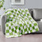 Edenleaf Grüne karierte Decke, weiche, gemütliche Fleece-Überwurfdecken für Bett, Sofa, Couch, Camping, ultraflauschige Überwürfe für alle Jahreszeiten, 152,4 x 203,2 cm, Grün