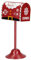 Timstor Cassetta Buca delle Lettere Babbo Natale Mailbox 32cm Piccola Metallo Rosso