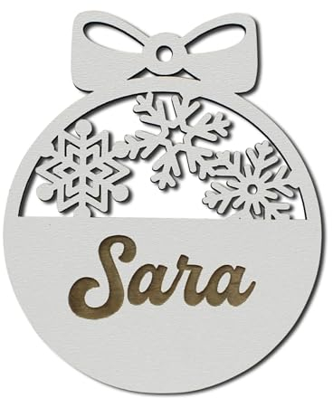 Melis personalisierte Weihnachtsbaum-anhänger aus Holz mit Wunsch-Name Christbaum-anhänger Geschenk-anhänger