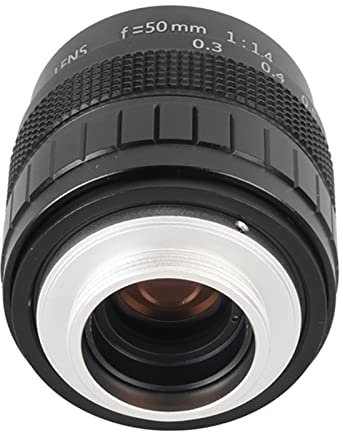 50-mm-Festbrennweitenobjektiv mit Manuellem Fokus und Legierungsgehäuse, Großer Blende F1,4 C, Manuelle Einstellung für Industrielle Videomikroskopkameras