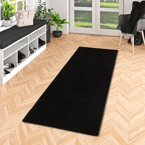Snapstyle Moderner Hochflor Langflor Velours Teppichläufer | Große Farbauswahl | Ideal für Flur und Diele | Pflegeleicht