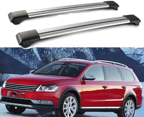 Dachträger für V-W Passat Alltrack B7 2012 2013 2014 2015, Dachträger-Querstangen Relingträger, Lastenträger Träger für Fahrzeuge für Fahrradträger Dachboxen oder Skihalter, Tragkraft 75 kg