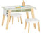 SoBuy KMB92-GR Kindertisch mit 2 Stühlen Kindersitzgruppe mit Stauraum Spieltisch Kinder multifunktionaler Aktivitätstisch für Kinder Kindersitzgruppe innen Kinder Tisch Stuhl Set Weiß-Grün