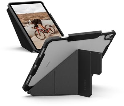URBAN ARMOR GEAR Essential Armor Folio Apple iPad Air 11 (M2 / 2024) Funda (Función Wake / Sleep, Soporte para lápiz Apple Pencil / Logitech Crayon, Función Soporte) negro