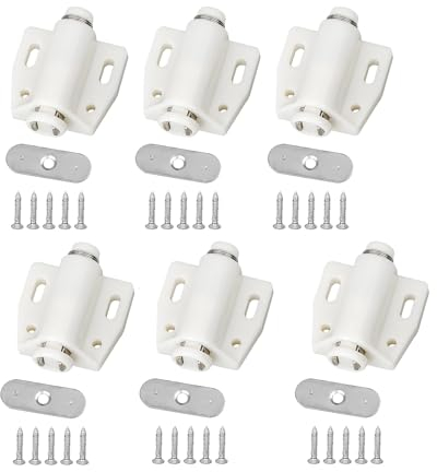 Magnet Drucktüröffner,6 PCS Magnetschnäpper Magnetic Magnetverschluss Magnet Schranktür Push to Open Magnet Druckschnäpper für Küche Bad Schrank Kleiderschrank