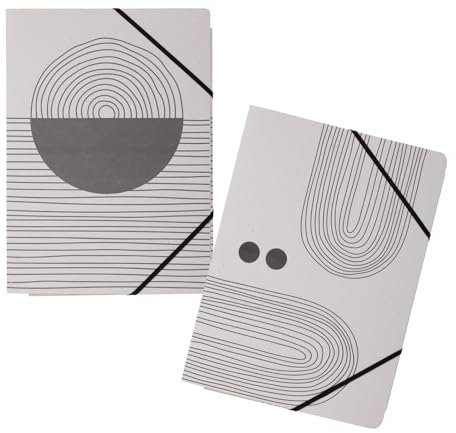 PAGNA 21770-25 Set Gummizugmappe A4 Abstrakt sortiert 4 Stück