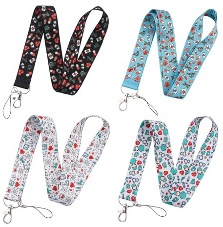4 Pièces Longes De Téléphone Portable, Accessoires D'Infirmière, Longes D'Infirmière, Accessoires De Pendentif, Porte-Clés D'Infirmière, Longes De Téléphone Portable