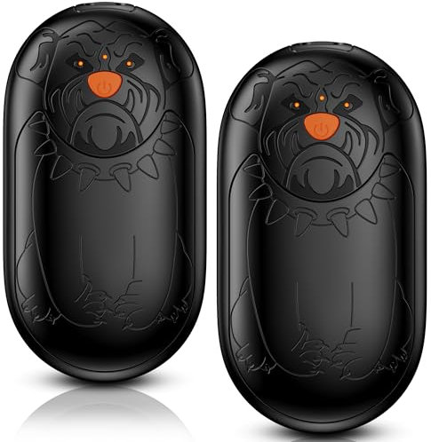 Handwärmer Wiederaufladbar 2 Pack, 8000mAh Handwärmer Elektrische, Taschenwärmer Single 24 Stunden Lange Heizung, 3 Heizmodi für Frauen Männer Camping Jagd Golf(Schwarz)