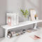 VetraGlow Clamp On Desk Shelf, 32 Inch Single Tier Organizer Shelves Adjustable, Suitable for Desktop Bookshelf Above Storage Rack White
