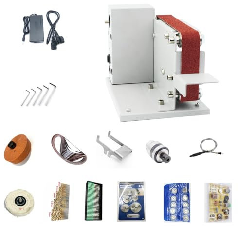 Mini Belt Sander Polisher Belt Sander Knife Sharpener Mini Electric Belt Sander Electric Belt Sander Machine with 7 Adjustable Speed