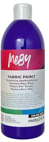 Peinture pour tissu 500 ml - Peinture textile pour tissus clairs, lavable et repassable (violet)