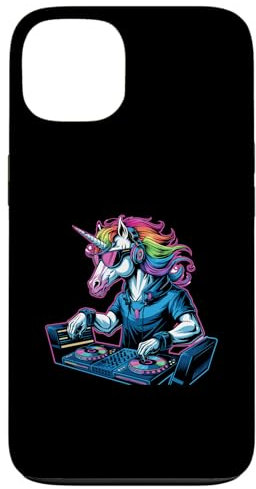 Unicorn DJ con cuffie Mixing Beats Custodia per iPhone 13