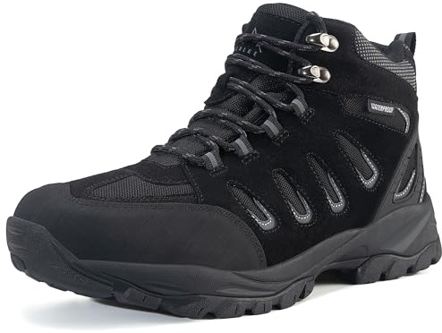 EARLDE Herren Wasserdichte Wanderschuhe Knöchelhohe Leicht | Rutschfest Wanderstiefel Trekkingschuhe walking schuhe Langlebig Outdoorschuhe für wandern trekking und trails