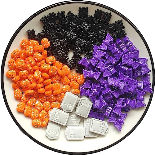 Essbare Halloween Süßigkeits Streusel | Grabstein-Kuchen-Cupcake-Topper | Fledermaus plätzchen dekoration | Kürbis Dessert Streusel | Spinne tägliches Kuchen Dekorieren