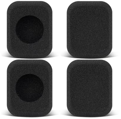 SOULWIT 4Pcs Replacement Earpads for Bang & Olufsen B&O Beoplay Form 2/2i Headphones, Soft and Durable Sponge Ear Pads Cushions with High-Density Foam - Black