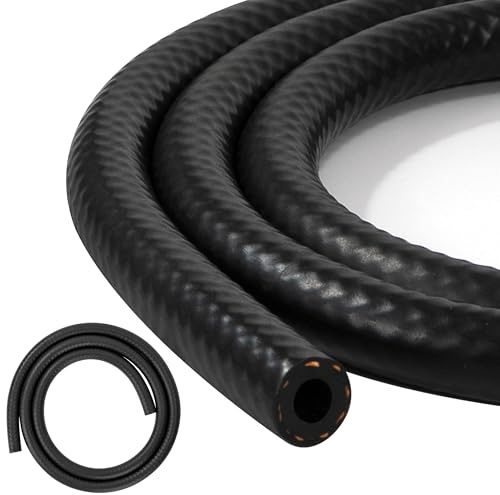Tunejoy Manguera de Combustible Diámetro interior 8 mm Tubo Gasolina 1 Metros Manguera de Gasolina para Motores Pequeños Moto Auto Negro 8x14 mm