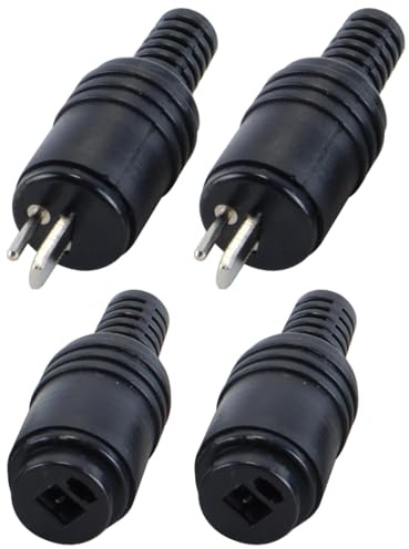 ACOLY Kit Haut-Parleur DIN 2 Broches, 2 fiches LS, 2 adaptateurs Audio Femelles LS à Visser