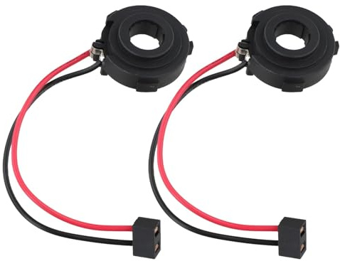 Gettimore H7 LED-Scheinwerfer-Lampensockel-Adapter, Metall, Kunststoff, kompatibel mit VW Golf MK6 MK7 Scirocco Touran Passat B7, Schwarz, 2 Stück