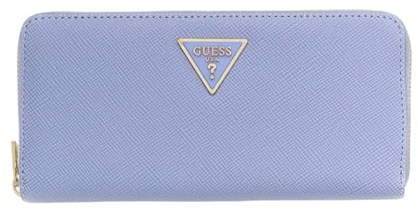 GUESS portafoglio Laurel II Large Zip Around Wallet Grey Blue grigio cadetto