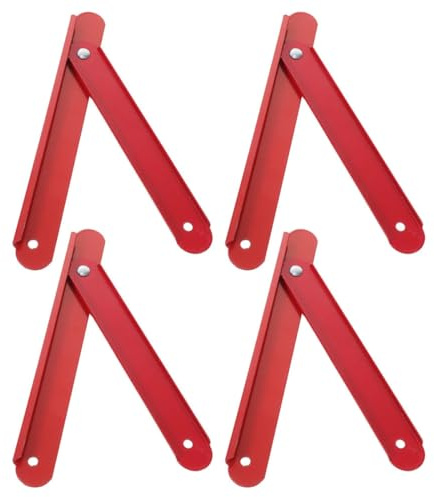 Kisangel Folding Ladder Hinge Assembly 4Pcs Metal Step Ladder Hinges Replacement 31-Hole Spacing for Wooden and Aluminium
