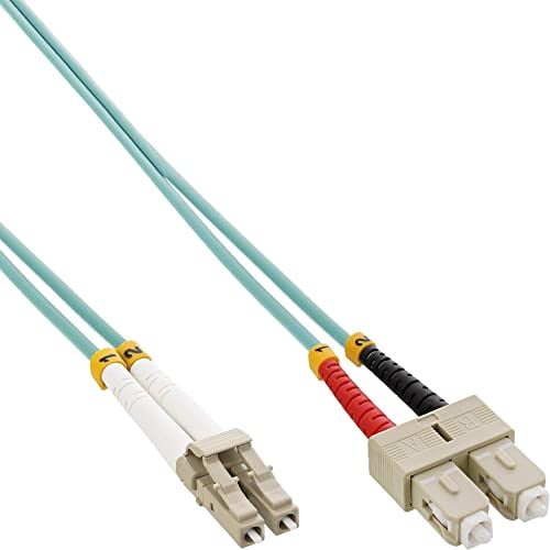 InLine 88641O LWL Duplex Kabel, LC/SC, 50/125µm, OM3, 1m
