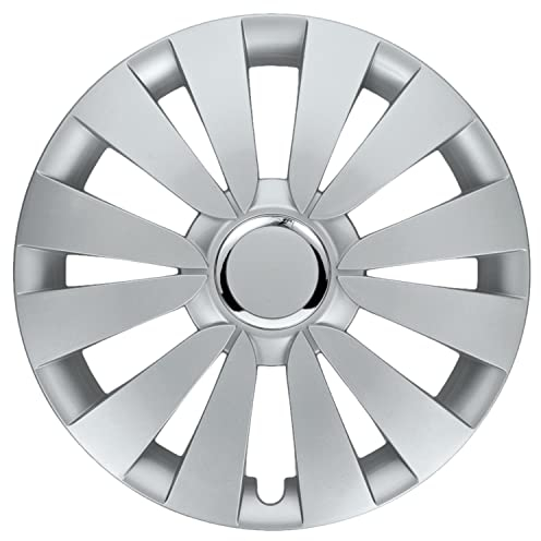 Albrecht 16 Zoll Radkappen silber für Stahlfelgen - Sky Radzierblenden aus hochwertigem Kunststoff - Langlebige Radblenden in originaler Albrecht Verpackung - Made in EU