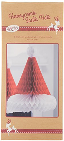 Ginger Ray Weihnachtsmütze Wabengewebe Schmuck X 2 - Vintage Noel