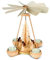 Müller Weihnachtspyramide Engel, 4 Figuren, 24 cm hoch, Natur, original Erzgebirge Seiffen