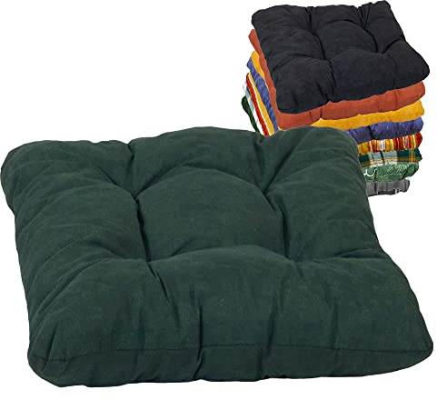 Beo Sitzpolster Gartenstuhl 36x36 atmungsaktiv | Made in EU | Gestepptes Outdoor Stuhlkissen waschbar | UV-beständiges Sitzkissen Stuhl ohne Ausbleichen | Sitzkissen Bank in Britisch Grün